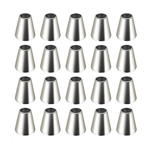 ONLYKXY 50pcs Metallic Alloy Cone Cord Rope Lock Bell_1