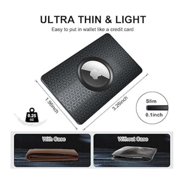 Paquete de 2 soportes para cartera Airtag funda ultrafina_3