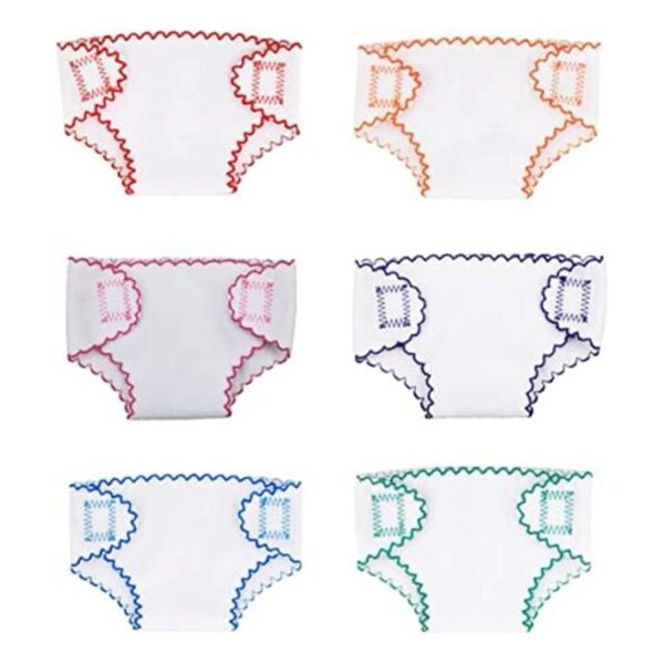 Toyvian 6 pañales para muñecas bolsa de pañales para_1