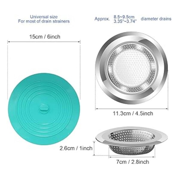 de 4 tapones universales de silicona desage de