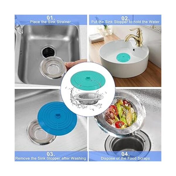 de 4 tapones universales de silicona desage de