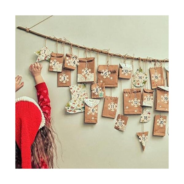 LEBERY 50 piezas de adornos de Navidad de madera sin