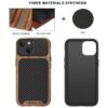 TENDLIN Funda compatible con iPhone 14 de grano de madera_2