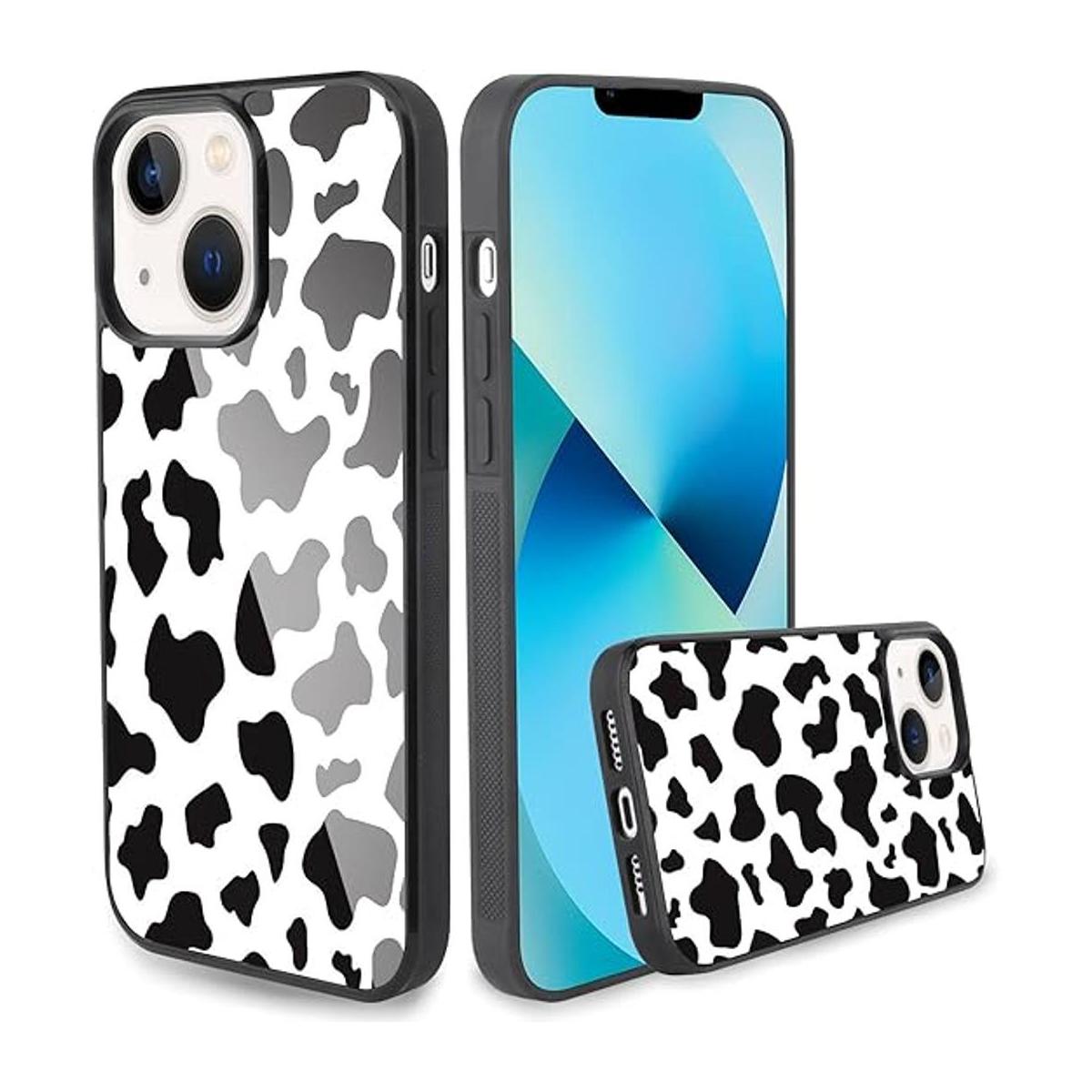 KANGHAR Funda compatible con iPhone 14 diseño de vaca con