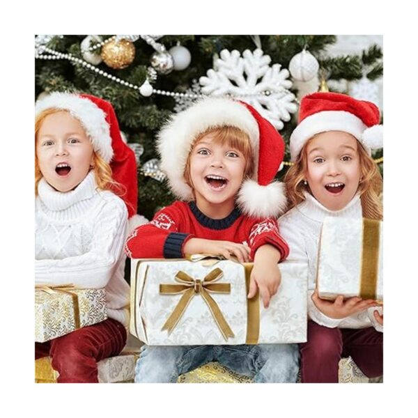 3 rollos de cinta de terciopelo vintage de Navidad cinta