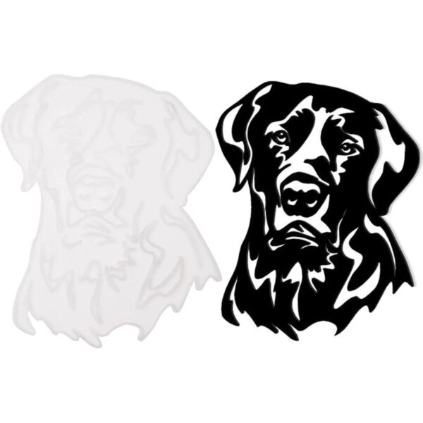 Labrador Molde de de silicona de resina para colgar en la_1