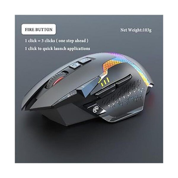 Ratón inalámbrico Bluetooth para juegos mouse ergonómico