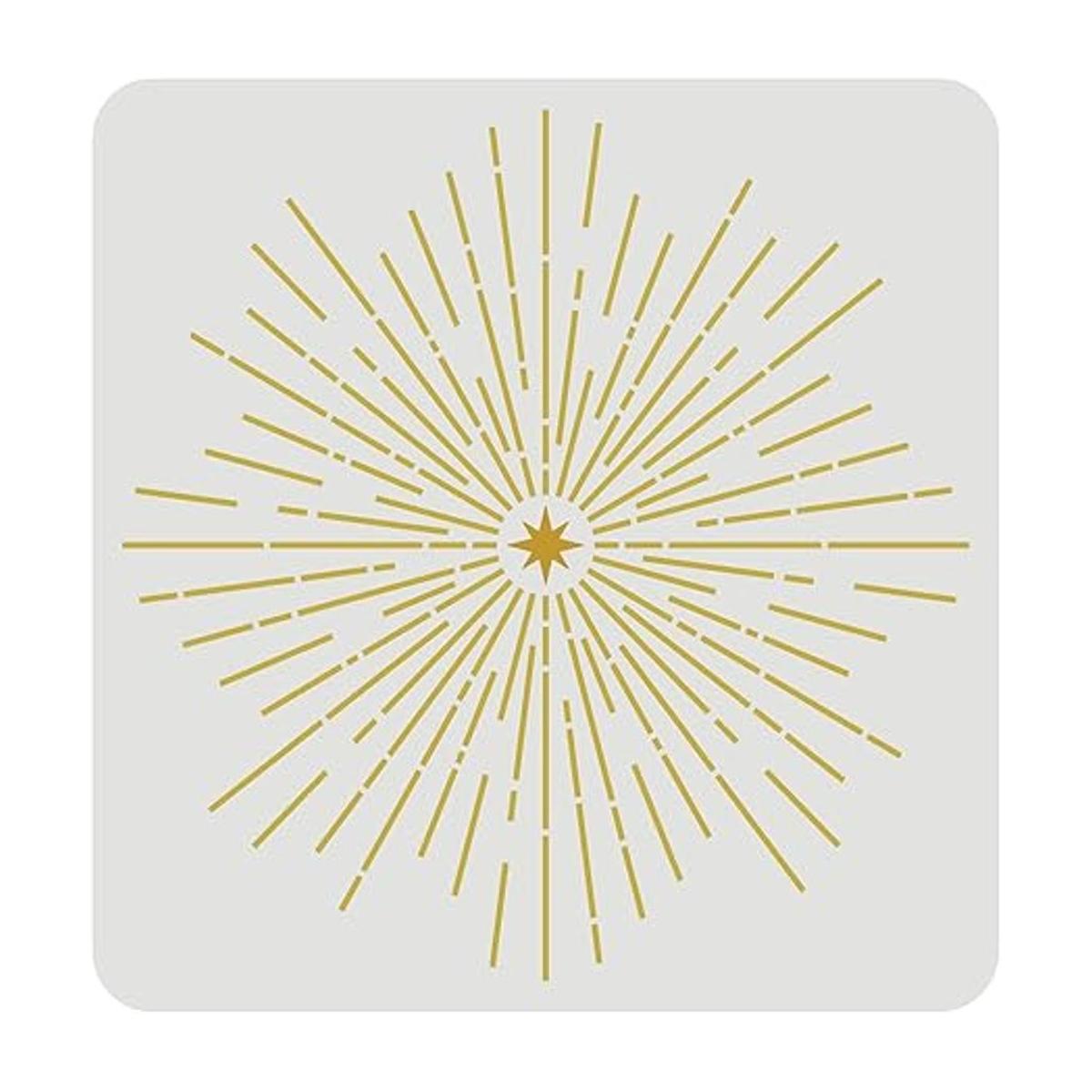 FINGERINSPIRE Plantillas Starburst de 11.8 x 11.8