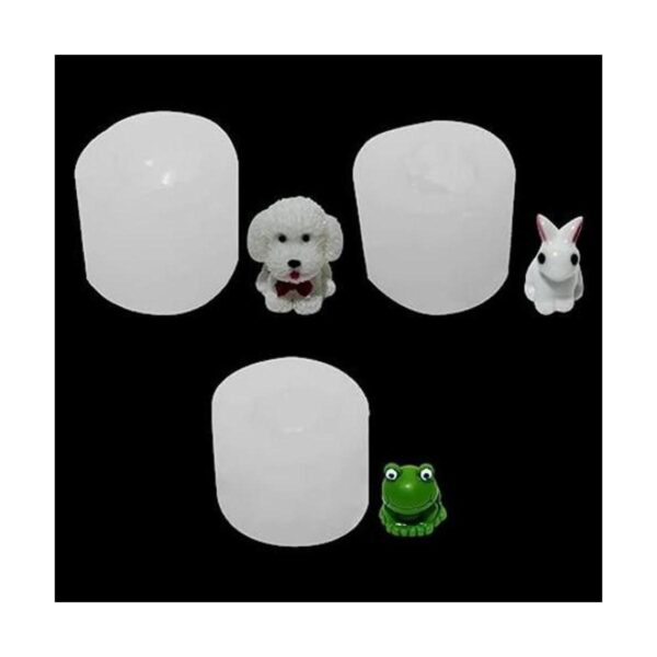 DeryArcle 3 moldes de animales mini para resina molde de