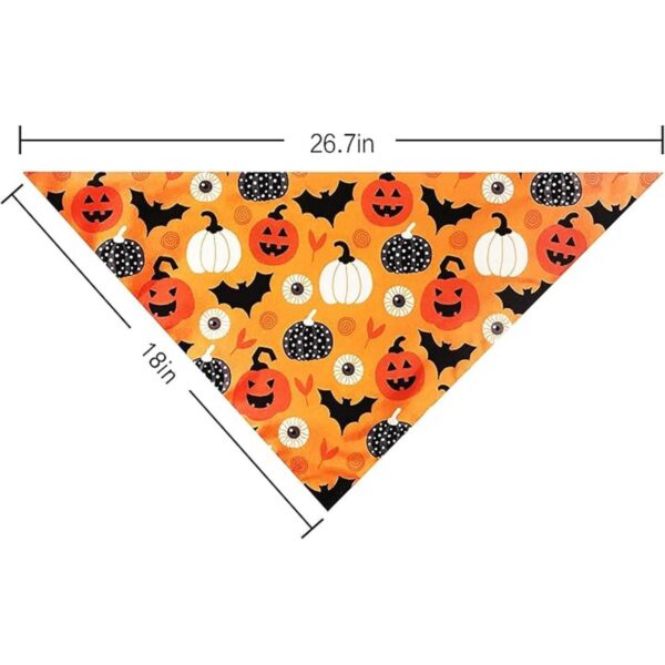 Paquete de 2 bandanas de Halloween para perros pañuelos
