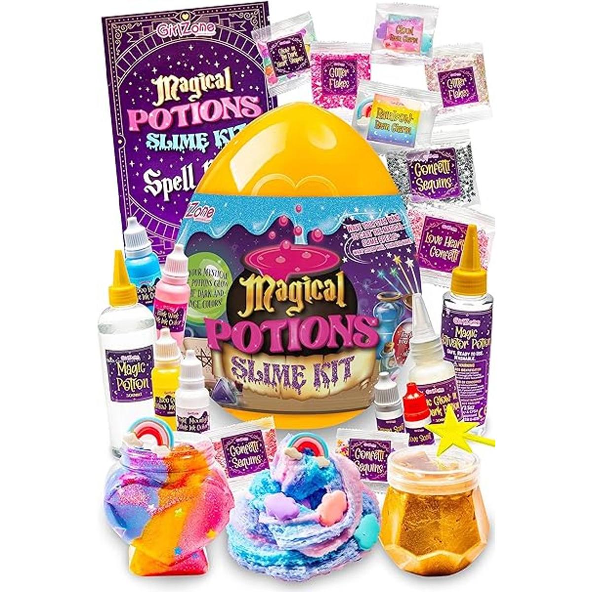 GirlZone Kit de limo mágico de poción para niñas crea 6
