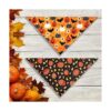 Paquete de 2 bandanas de Halloween para perros pañuelos