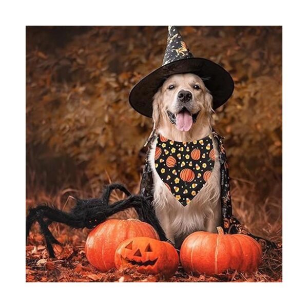 Paquete de 2 bandanas de Halloween para perros pañuelos