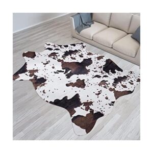 Fixseed Alfombra de piel sintética de vaca para sala de