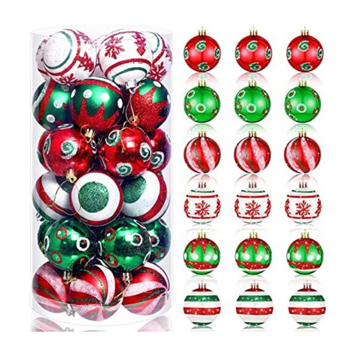 30 piezas de adornos de bolas de Navidad para colgar en