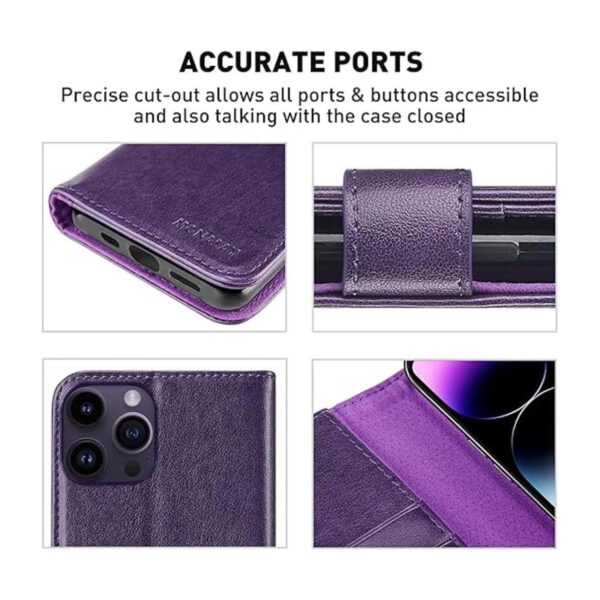 MONASAY Funda tipo cartera para iPhone 14 Pro 5G_5