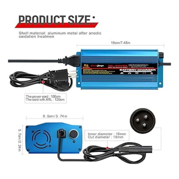 Cargador de batería de 24 V y 8 amperios mantenedor_2