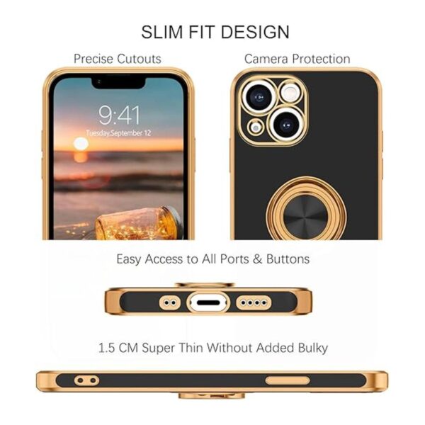 BENTOBEN Funda para iPhone 13 Mini con soporte de anillo_4