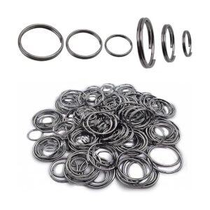200 anillos de salto dobles negros de anillos de