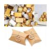 Saihisday 50 cajas de almohada Kraft de 5.2 x 3.5 x 1.6_1