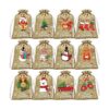 72 bolsas de regalo de arpillera de Navidad con cordón