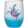 Vaso de vino aislado de tortuga marina para mujer regalo_1
