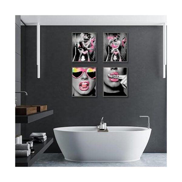 Arte de pared de moda para decoración de baño juego de 6_5