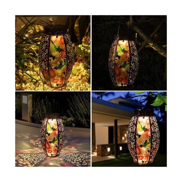 Faroles solares para exteriores luces LED de cristal de_2
