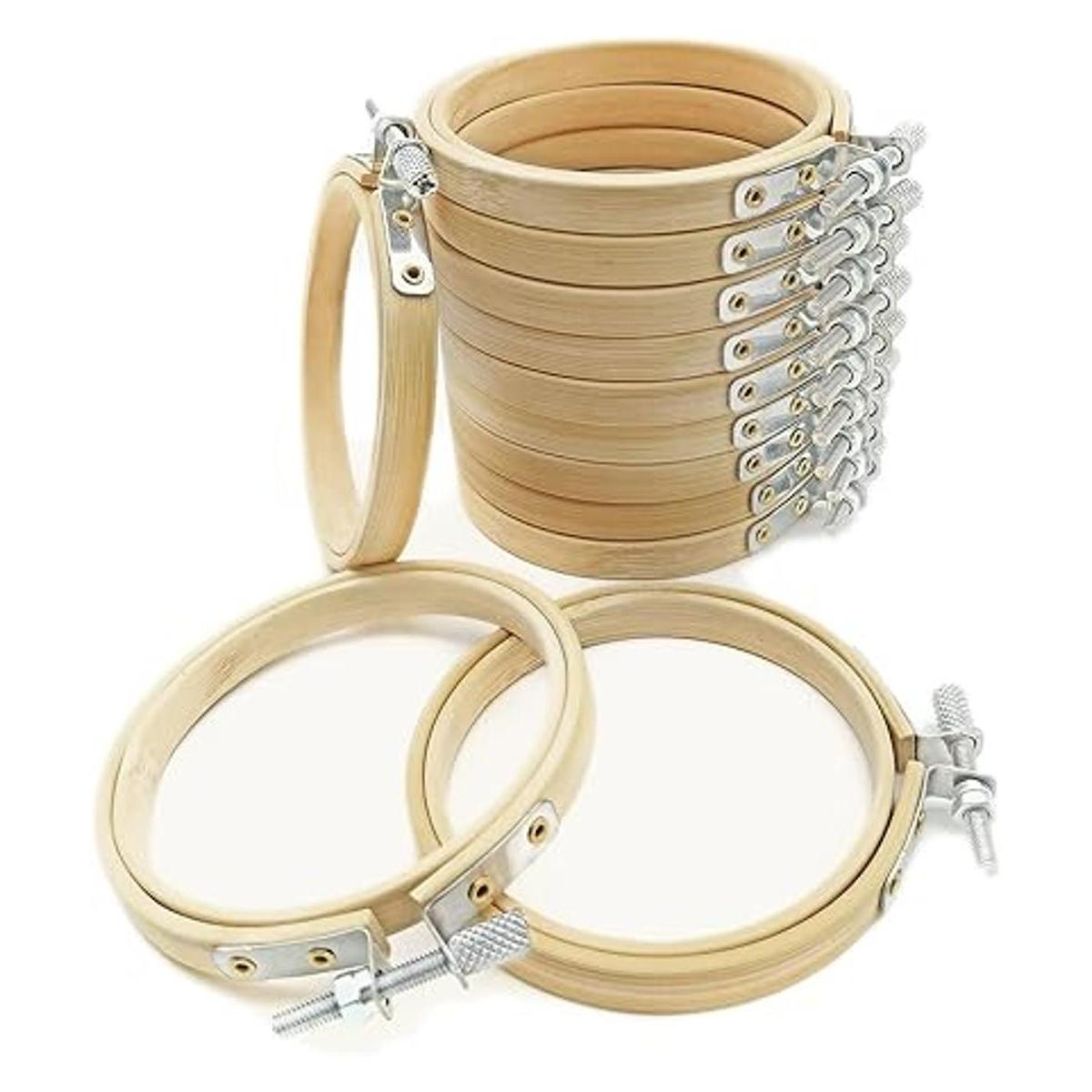 Cldamecy 12 aros de bordado de 3 pulgadas marco circular