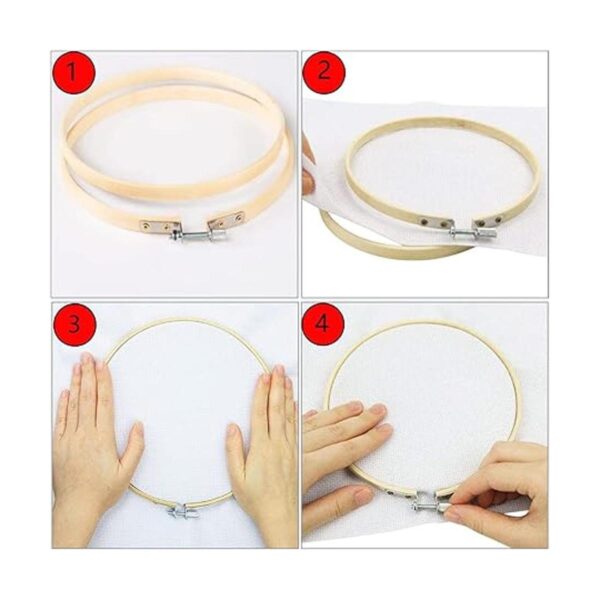 Cldamecy 12 aros de bordado de 3 pulgadas marco circular