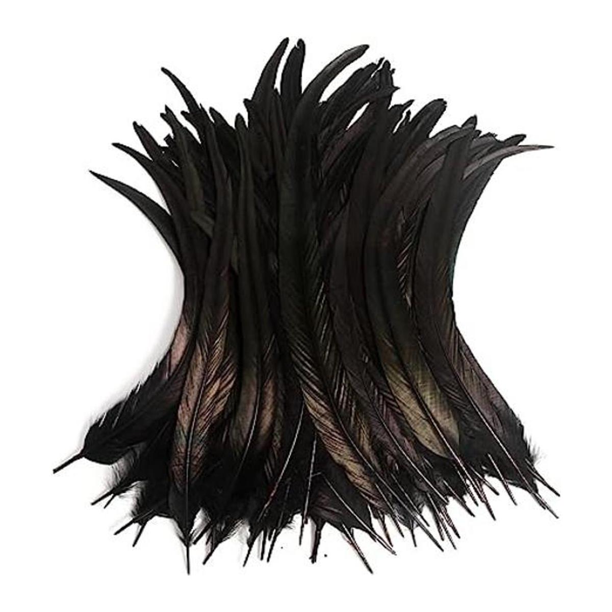 THARAHT 50 plumas de cola de gallo naturales a granel