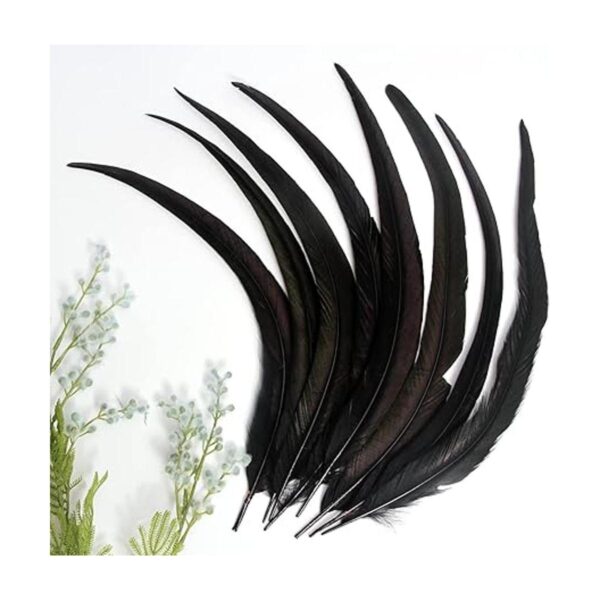 THARAHT 50 plumas de cola de gallo naturales a granel_2