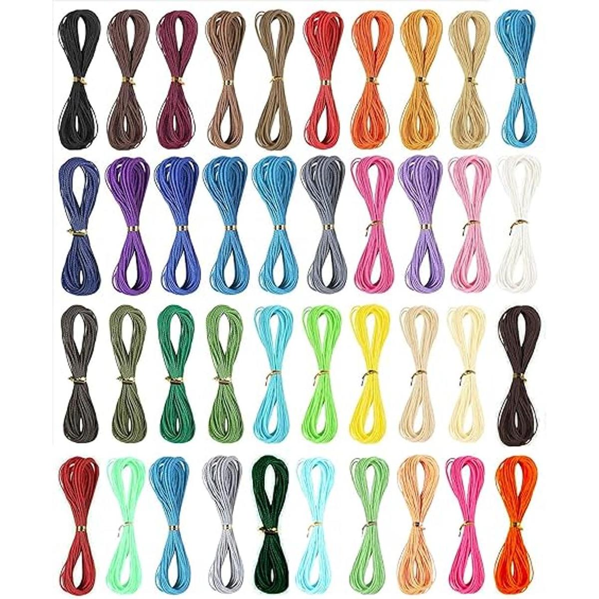 Cordón encerado de 40 colores de 0.039 pulgadas 0.039