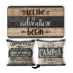 Let The Adventure Begin Tapete decorativo vintage de 17 x