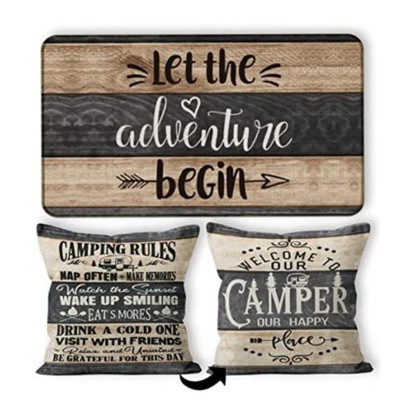 Let The Adventure Begin Tapete decorativo vintage de 17 x