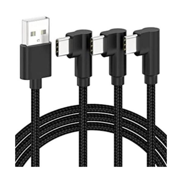 Cable USB C en ángulo recto 3 unidades 6.6 pies Cable_1