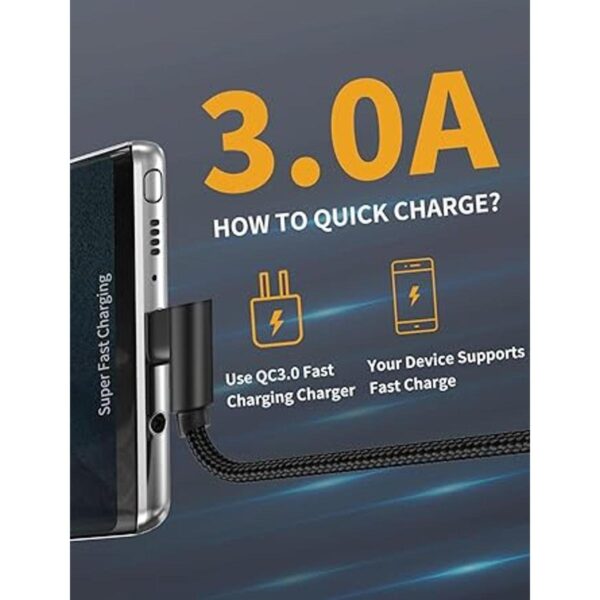 Cable USB C en ángulo recto 3 unidades 6.6 pies Cable_3