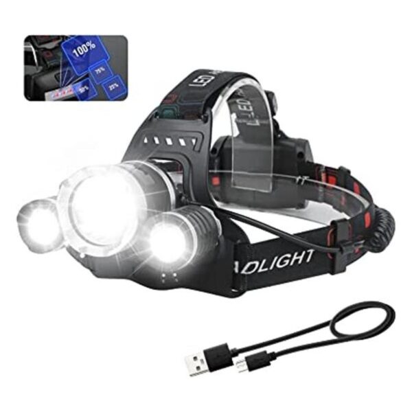 BORUIT LED Rechargeable HeadlampSuper Bright 5000 Lumens_1