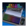 Snpurdiri Combo de teclado y mouse inalámbrico para juegos