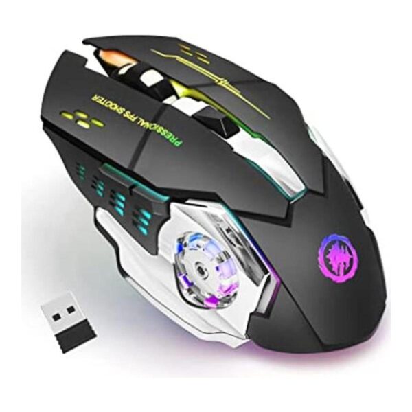 Ratón inalámbrico para juegos Bluetooth RGB recargable