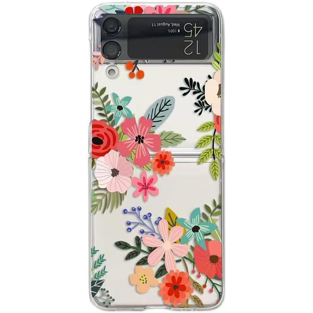 Funda para Samsung Galaxy Z Flip 4 diseño floral lindo