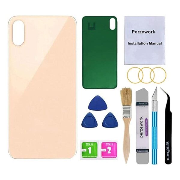 Perzework Repuesto de vidrio trasero OEM para iPhone Xs_1