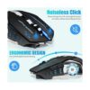 Ratón inalámbrico para juegos Bluetooth RGB recargable