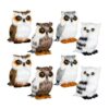 8 piezas de animales de peluche de búho mini búho animal