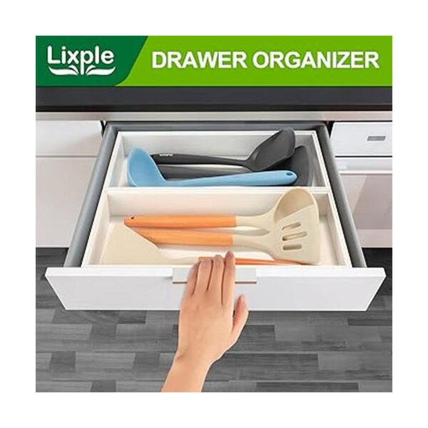 Lixple Organizador de cajones de cocina bandeja apilable_2