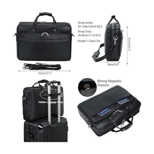 Maletín de cuero para hombres de 17 pulgadas para laptop_2