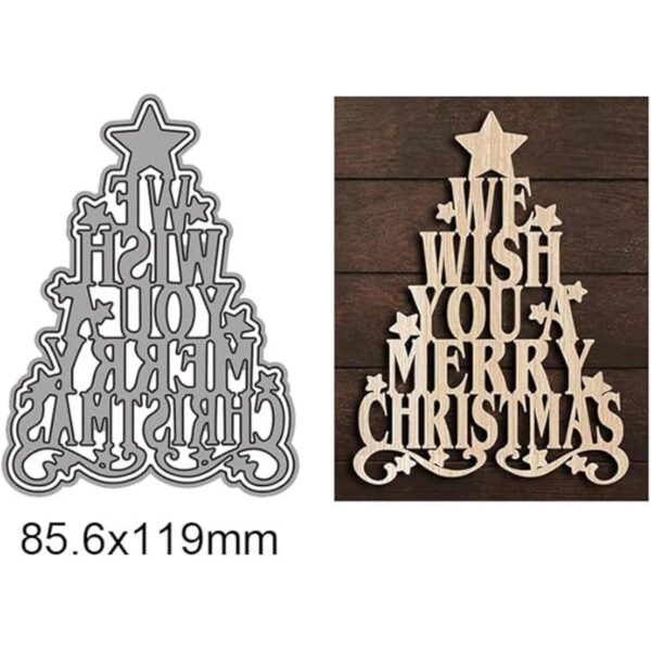 Merry Christmas Tree Metal Die Cuts Merry Christmas Tree_5