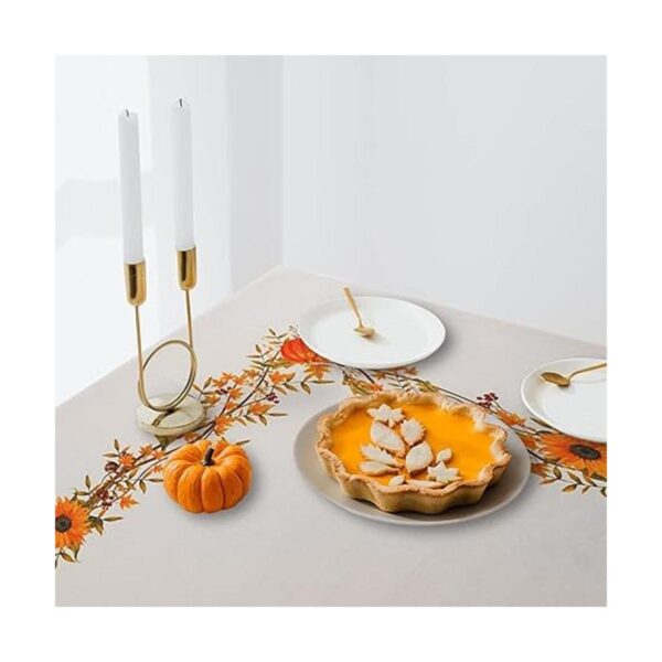 Mantel rectangular de calabaza de otoño de 60 x 84