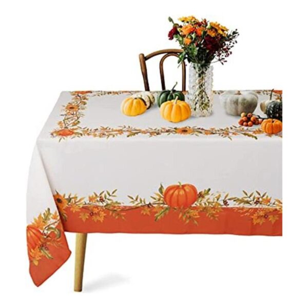 Mantel rectangular de calabaza de otoño de 60 x 84