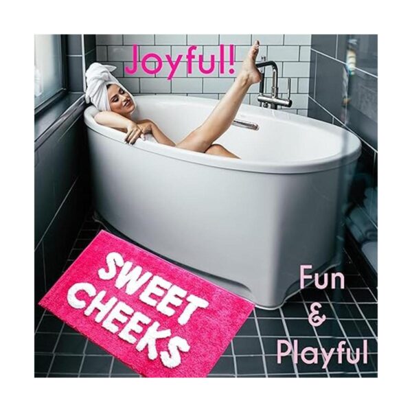 Sweet Cheeks Tapete de baño rosa intenso para niñas